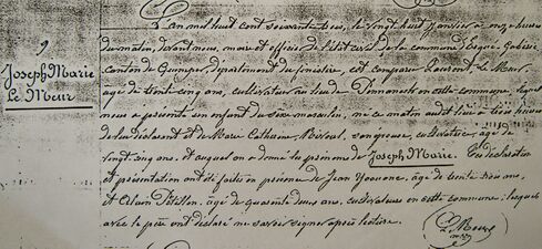 Janvier 1863 - Acte de naissance